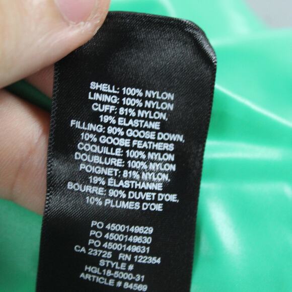 Aritzia Super Puff Jacket Womens XS Shorty Liquid Shine Hooded Puffer Goose Down - Picture 11 of 16